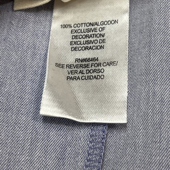 52Seven Dress Womens S Blue Cotton Button Down Chambray Tiered Maxi Western - Picture 8 of 9